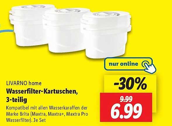 LIVARNO home Wasserfilter-Kartuschen, 3-teilig
