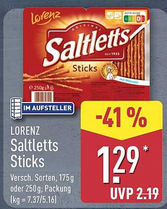 Lorenz Saltletts Sticks 250g