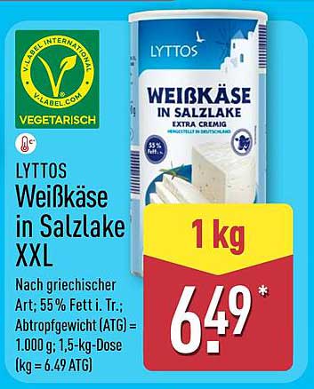 LYTTOS Weißkäse in Salzlake XXL