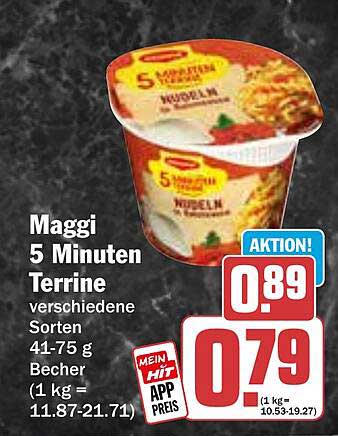 Maggi 5 Minuten Terrine verschiedene Sorten 41-75 g Becher