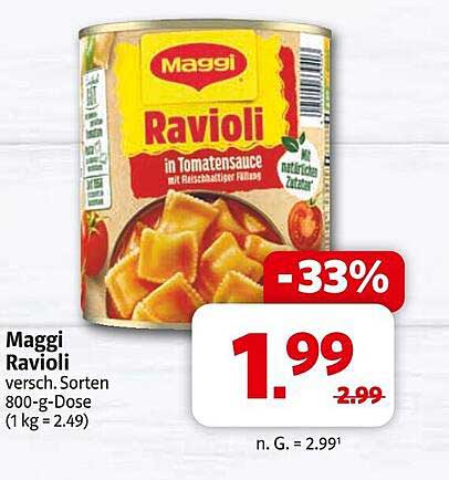 Maggi Ravioli in Tomatensauce - verschiedene Sorten