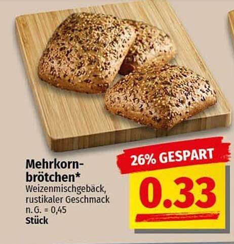 Mehrkornbrötchen* - Weizenmischgebäck, rustikaler Geschmack