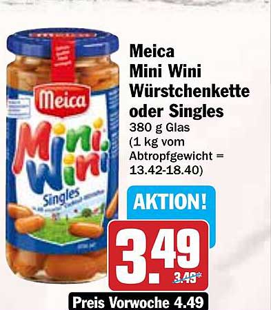 Meica Mini Wini Würstchenkette oder Singles 380 g