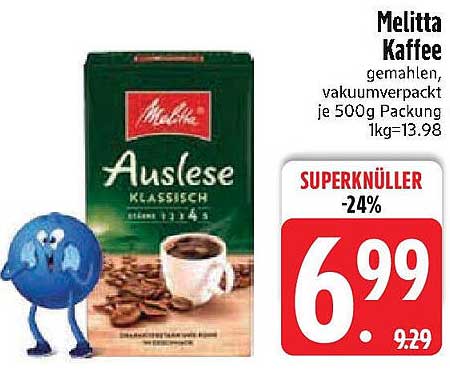 Melitta Kaffee Auslese, gemahlen, vakuumverpackt 500g