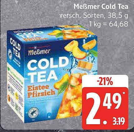 Meßmer Cold Tea Eistee Pfirsich, 38,5 g