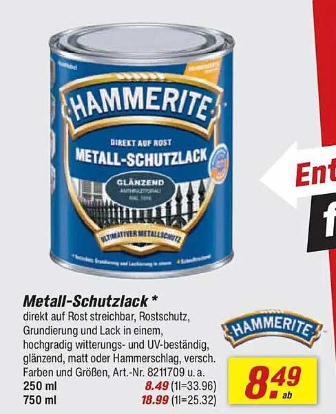 Metall-Schutzlack * direkt auf Rost streichbar