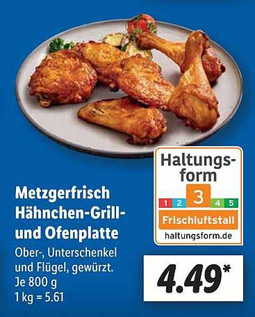Metzgerfrisch Hähnchen-Grill- und Ofenplatte