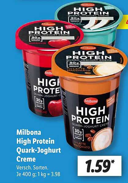Milbona High Protein Quark-Joghurt Creme - Verschiedene Sorten
