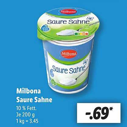 Milbona Saure Sahne 200 g