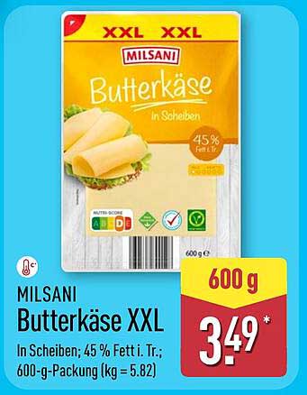 Milsani Butterkäse XXL in Scheiben