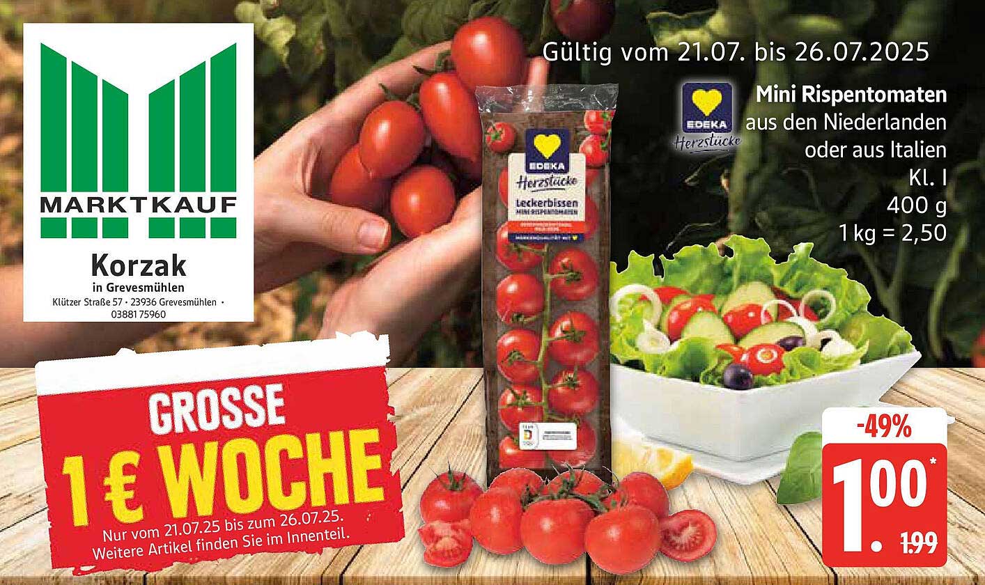 Mini Rispentomaten aus den Niederlanden oder aus Italien Kl. I 400 g