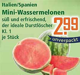 Mini-Wassermelonen - süß und erfrischend, der ideale Durstlöscher