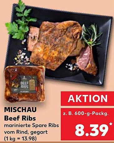 MISCHAU Beef Ribs - marinierte Spare Ribs vom Rind, gegart