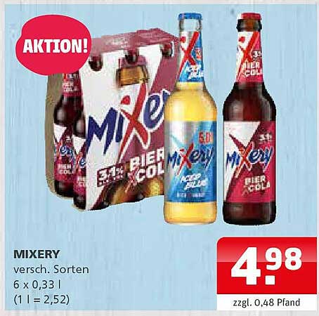 MIXERY - verschieden Sorten 6 x 0,33 l