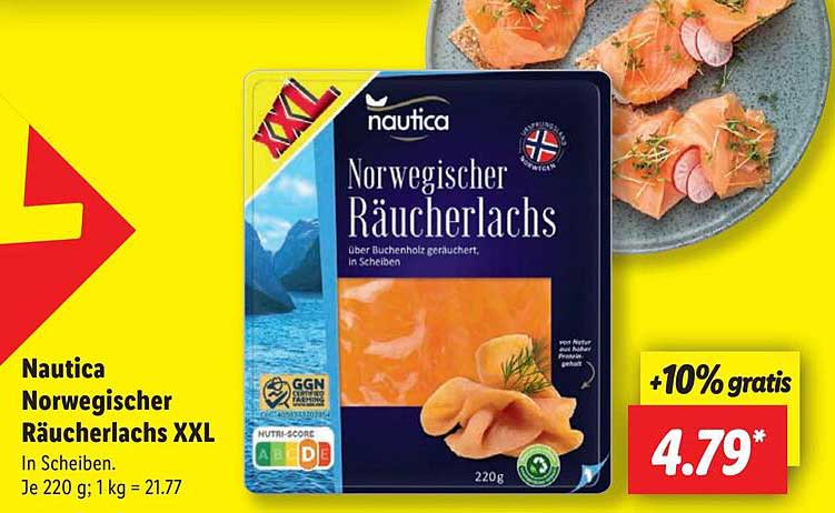 Nautica Norwegischer Räucherlachs XXL in Scheiben