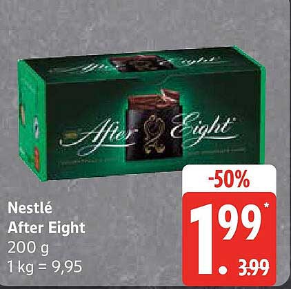 Nestlé After Eight 200 g - Jetzt zum halben Preis!
