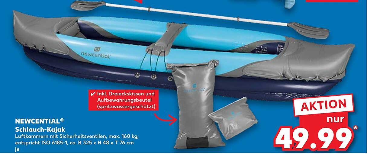 NEWCENTIAL® Schlauch-Kajak mit Zubehör