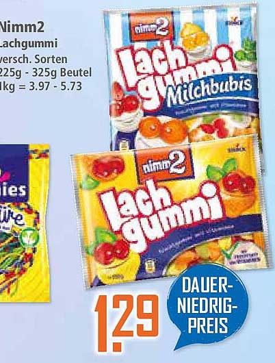 Nimm2 Lachgummi – verschiedene Sorten