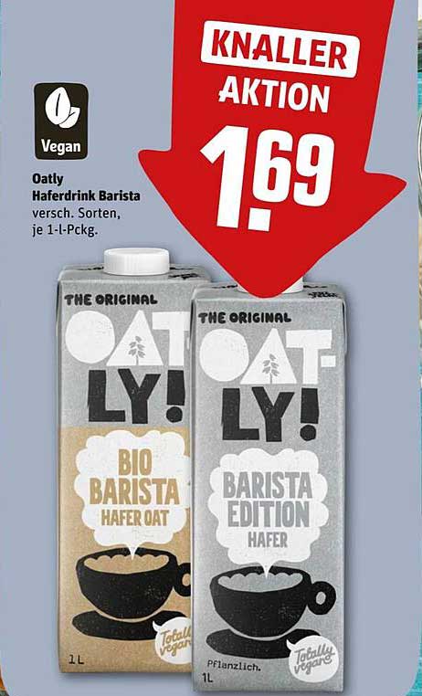 Oatly Haferdrink Barista - Verschiedene Sorten, je 1-L-Pck.