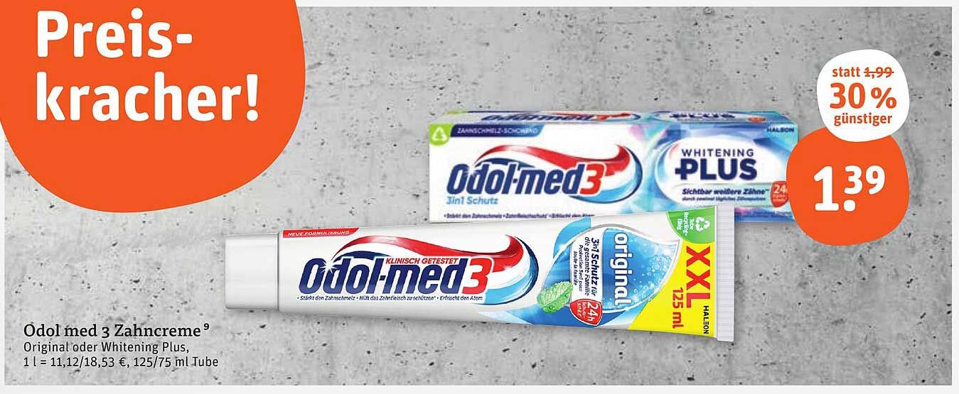 Odol med 3 Zahnpasta - Original oder Whitening Plus