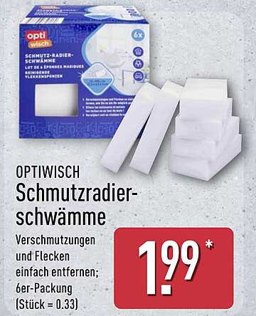 OPTIWISCH Schmutzradierer-Schwämme 6er-Packung