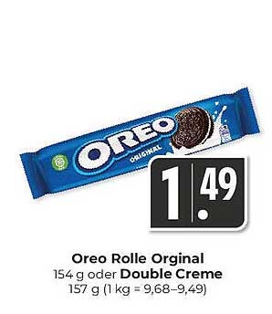 Oreo Rolle Original 154 g oder Double Crème 157 g
