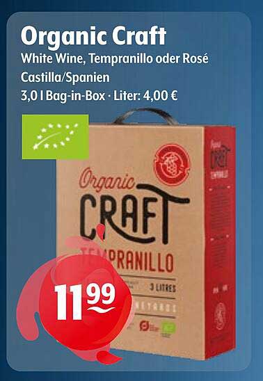 Organic Craft Weißwein, Tempranillo oder Rosé Castilla/Spanien, 3,0 l Bag-in-Box
