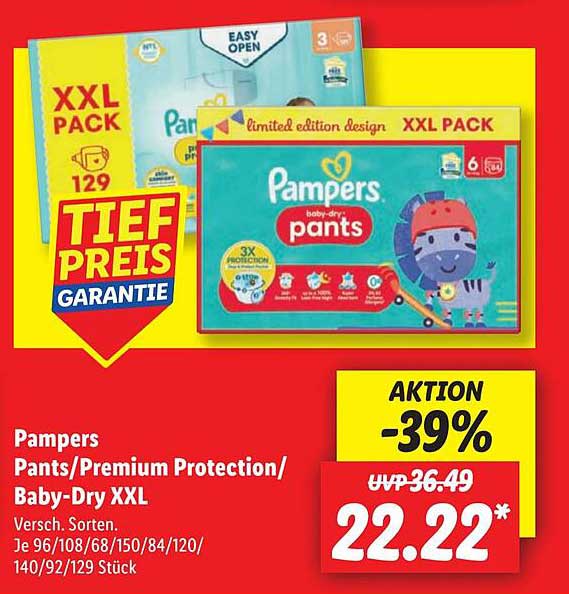 Pampers Pants/Premium Protection/Baby-Dry XXL