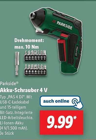 Parkside® Akku-Schrauber 4 V