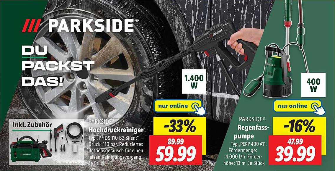 PARKSIDE® Hochdruckreiniger PHDS 110 B2 Silent
