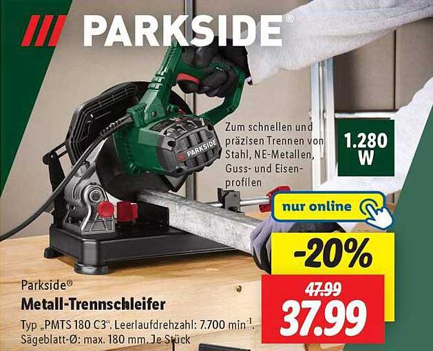 PARKSIDE® Metall-Trennschleifer PMTS 180 C3