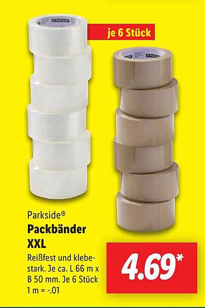 Parkside® Packbänder XXL - je 6 Stück