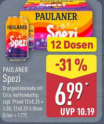 PAULANER Spezi 12 Dosen