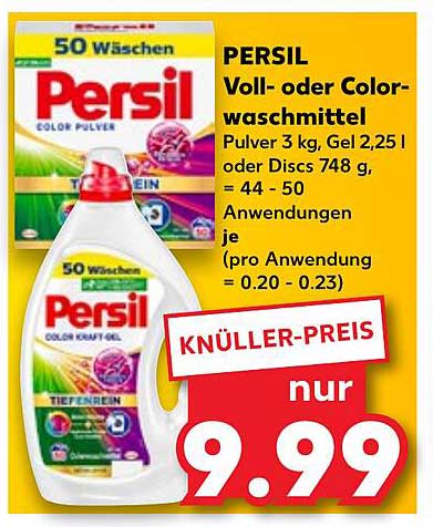 PERSIL Voll- oder Colorwaschmittel - Angebot im Kaufland-Prospekt