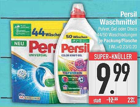 Persil Waschmittel - Pulver Gel oder Discs 44/50 Waschladungen je Packung/Flasche
