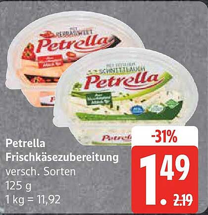 Petrella Frischkäsezubereitung verschiedene Sorten 125 g
