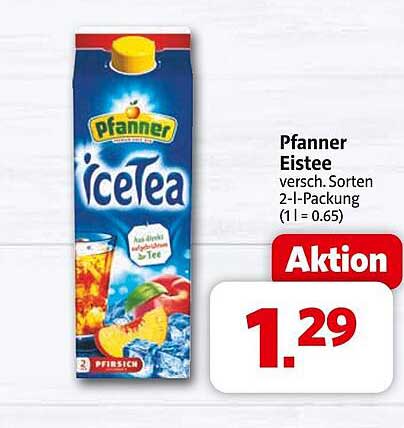 Pfanner Eistee verschiedene Sorten 2-l-Packung