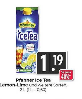 Pfanner Ice Tea Lemon-Lime, 2 L
