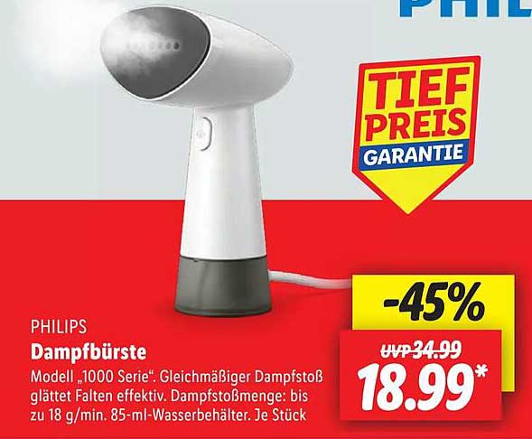 PHILIPS Dampf Bürste Modell 1000 Serie