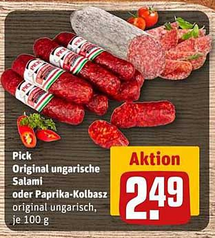 Pick Original ungarische Salami oder Paprika-Kolbász, original ungarisch, je 100 g