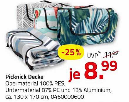 Picknick Decke - jetzt nur 8,99 €