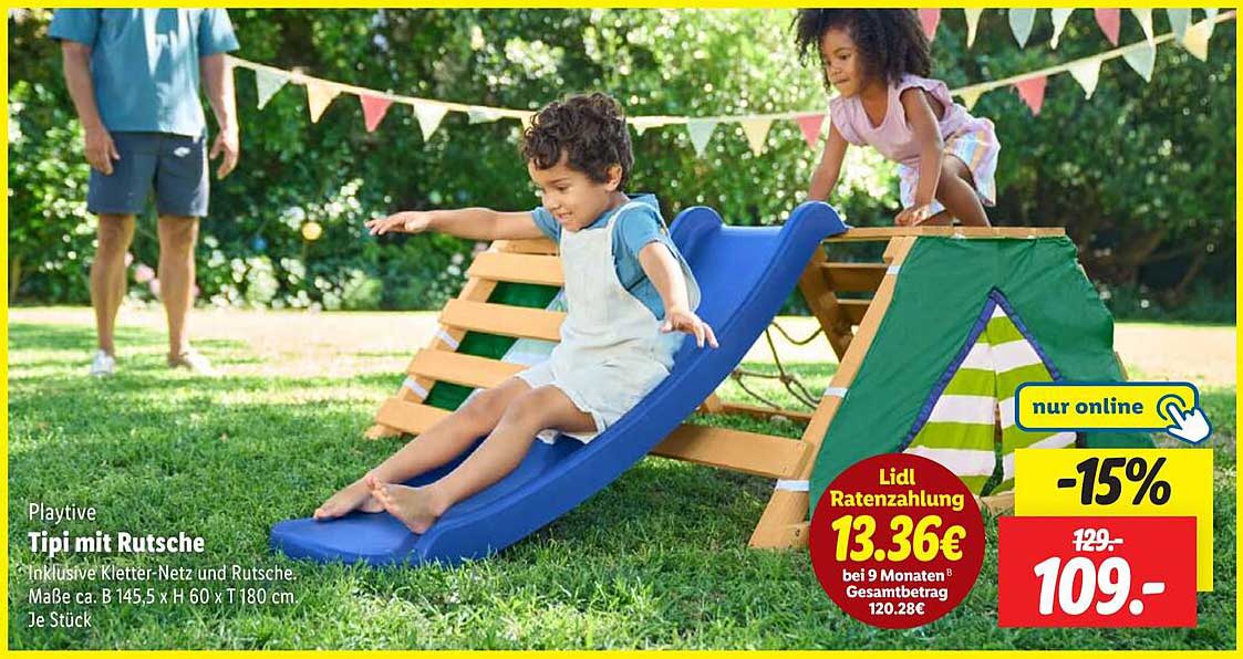 Playtive Tipi mit Rutsche