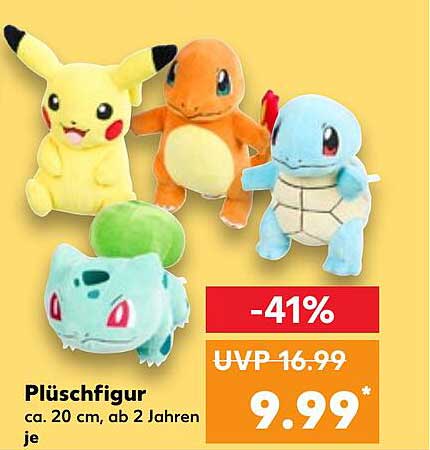 Plüschfigur Pokemon ca. 20 cm, ab 2 Jahren