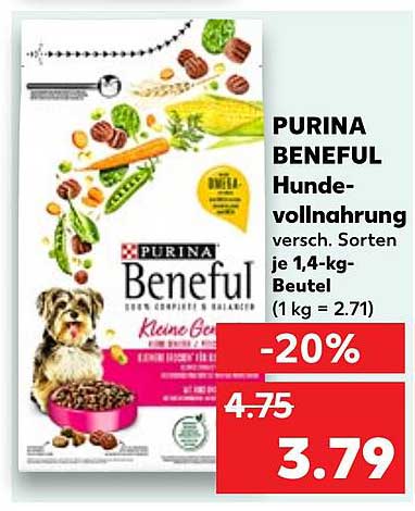 PURINA BENEFUL Hundefutter - 1,4 kg Beutel
