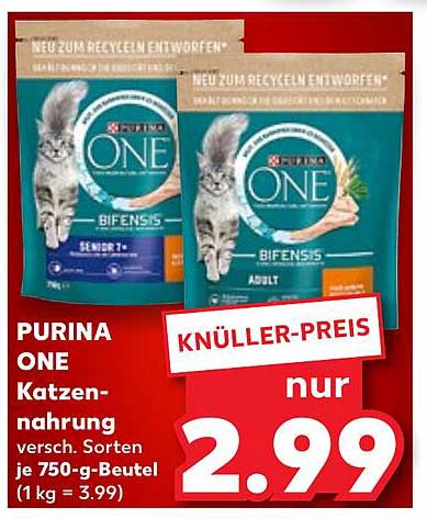PURINA ONE Katzennahrung 750-g-Beutel