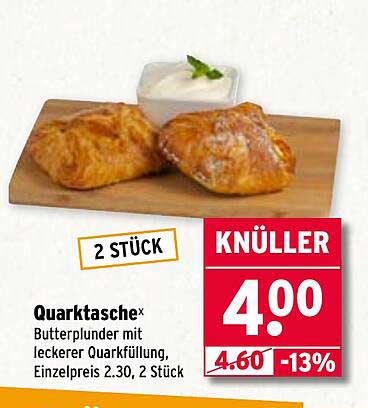 Quarktasche – Butterplunder mit leckerer Quarkfüllung