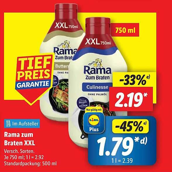 Rama zum Braten XXL - Versch. Sorten
