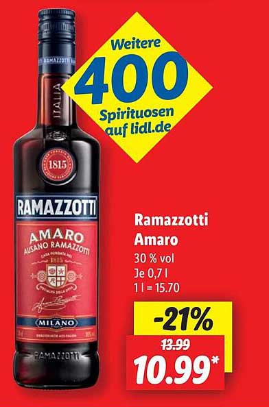 Ramazzotti Amaro 0,7 l – 30% vol
