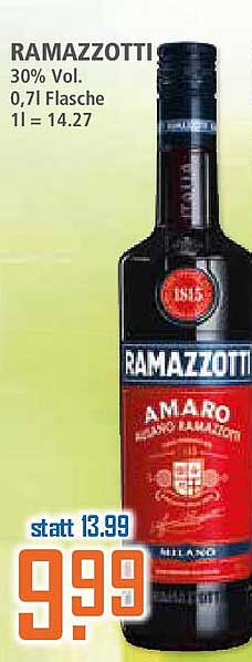 RAMAZZOTTI Amaro 0,7 l Flasche