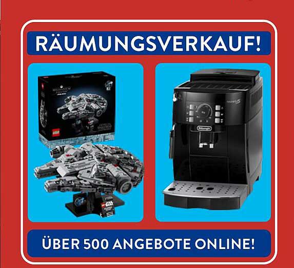 RÄUMUNGSVERKAUF! LEGO Star Wars Millennium Falcon und De'Longhi Kaffeevollautomat